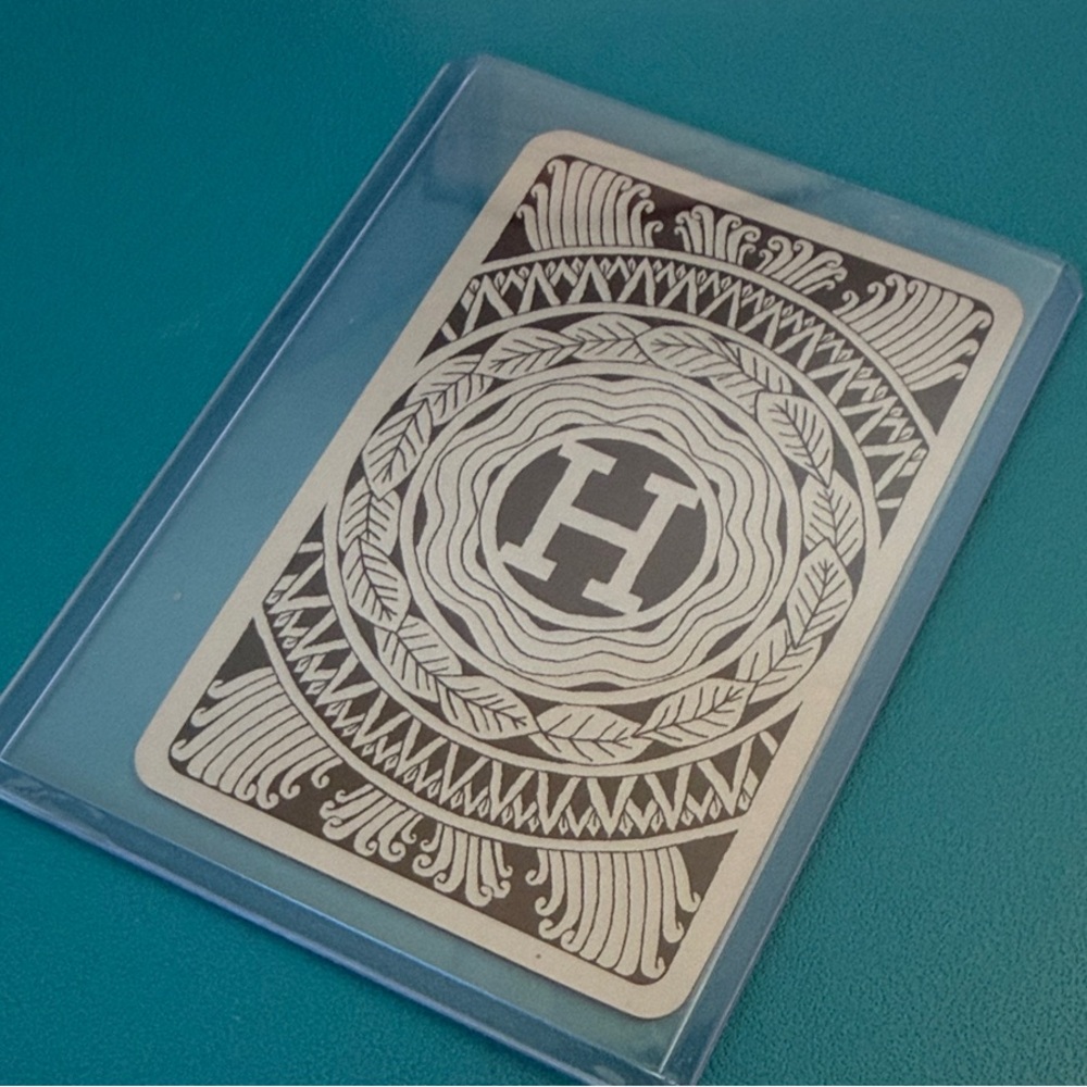 Hermes 10 of Diamonds Playing Card with Protective Plastic